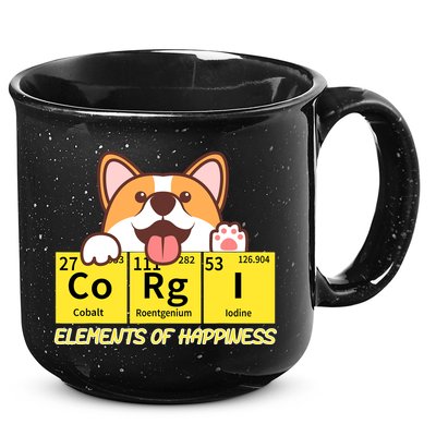 Corgi Elements Tab Of Happiness Funny For Corgi Mom And Dad 15oz Campfire Ceramic Mug
