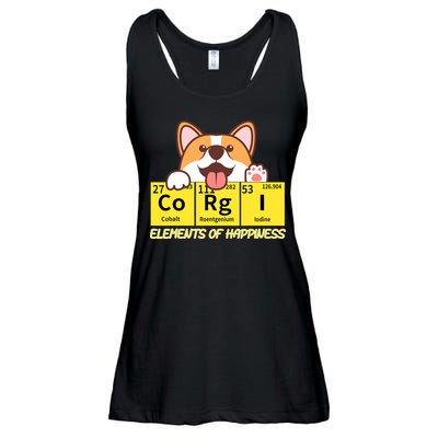 Corgi Elements Tab Of Happiness Funny For Corgi Mom And Dad Ladies Essential Flowy Tank
