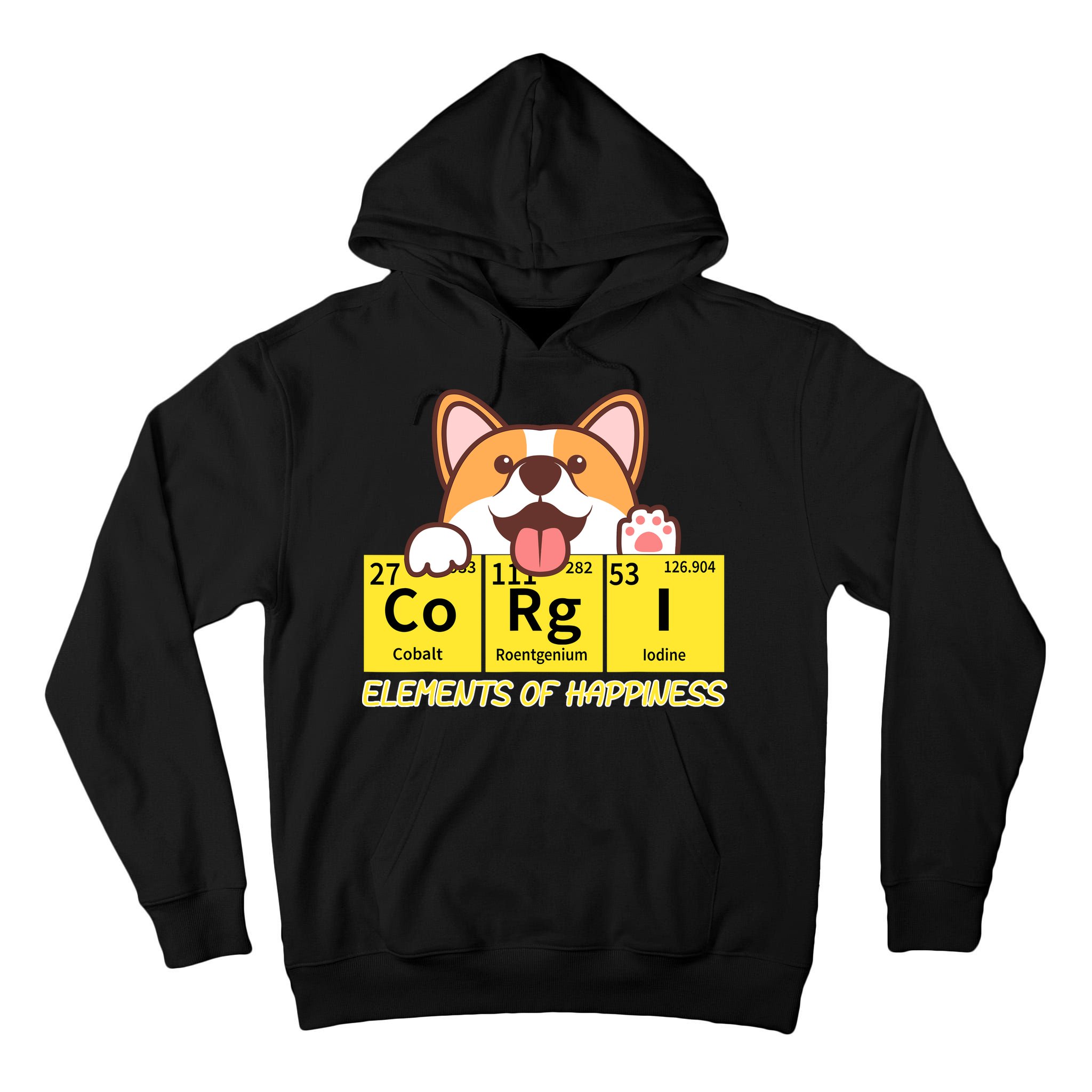 Corgi Elements Tab Of Happiness Funny For Corgi Mom And Dad Tall Hoodie