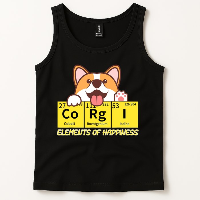 Corgi Elements Tab Of Happiness Funny For Corgi Mom And Dad Tank Top