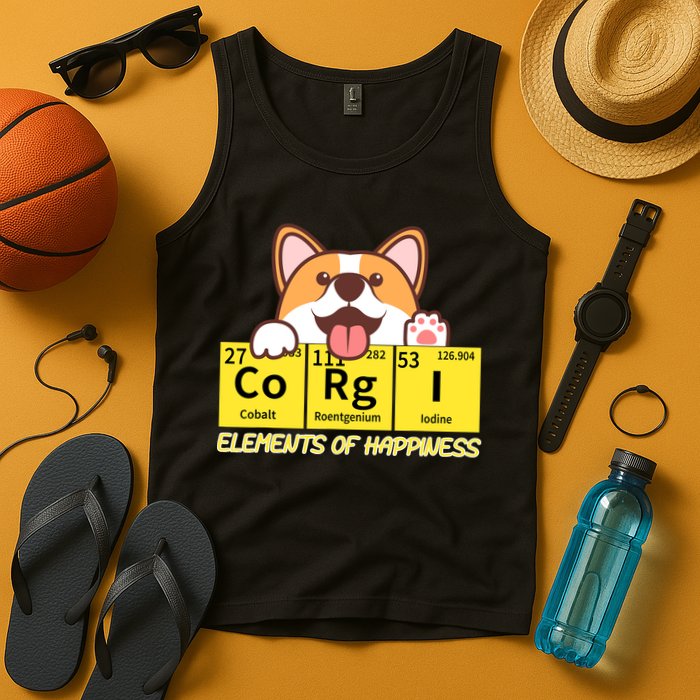 Corgi Elements Tab Of Happiness Funny For Corgi Mom And Dad Tank Top