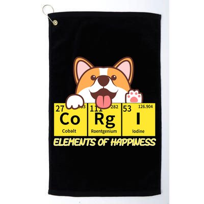 Corgi Elements Tab Of Happiness Funny For Corgi Mom And Dad Golf Towel