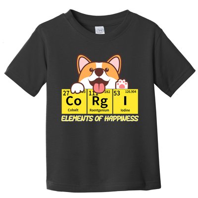 Corgi Elements Tab Of Happiness Funny For Corgi Mom And Dad Toddler T-Shirt