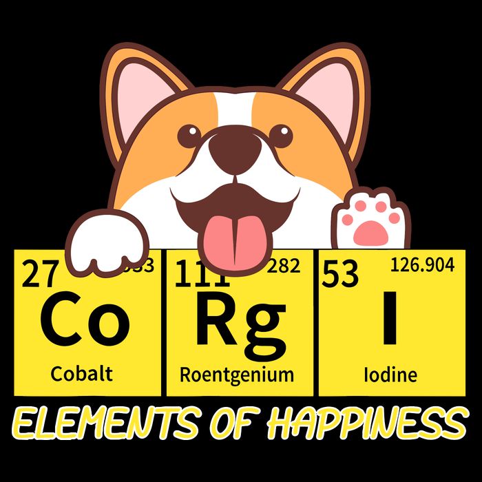 Corgi Elements Tab Of Happiness Funny For Corgi Mom And Dad Toddler T-Shirt