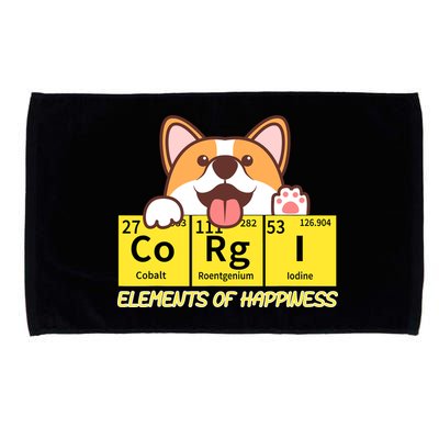 Corgi Elements Tab Of Happiness Funny For Corgi Mom And Dad Microfiber Hand Towel