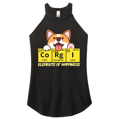 Corgi Elements Tab Of Happiness Funny For Corgi Mom And Dad Women's Perfect Tri Rocker Tank