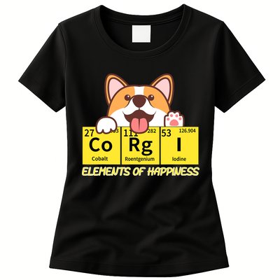 Corgi Elements Tab Of Happiness Funny For Corgi Mom And Dad Womens T-Shirt