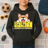 Corgi Elements Tab Of Happiness Funny For Corgi Mom And Dad Kids Hoodie