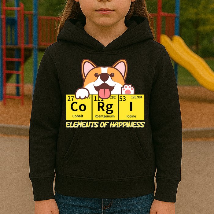 Corgi Elements Tab Of Happiness Funny For Corgi Mom And Dad Kids Hoodie