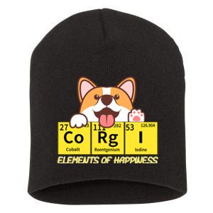 Corgi Elements Tab Of Happiness Funny For Corgi Mom And Dad Short Acrylic Beanie