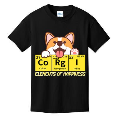 Corgi Elements Tab Of Happiness Funny For Corgi Mom And Dad Kids T-Shirt