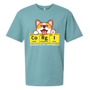 Corgi Elements Tab Of Happiness Funny For Corgi Mom And Dad Sueded Cloud Jersey T-Shirt