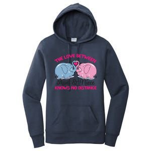 Cute Elephant The Love Between Aunt And Niece Funny Gift Women's Pullover Hoodie