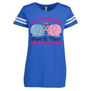 Cute Elephant The Love Between Aunt And Niece Funny Gift Enza Ladies Jersey Football T-Shirt