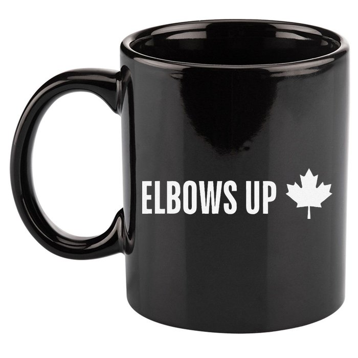 Canadian Elbows Up 2025 Canada Reacts 11oz C Handle Ceramic Mug