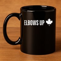 Canadian Elbows Up 2025 Canada Reacts 11oz C Handle Ceramic Mug