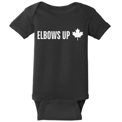 Canadian Elbows Up 2025 Canada Reacts Baby Bodysuit