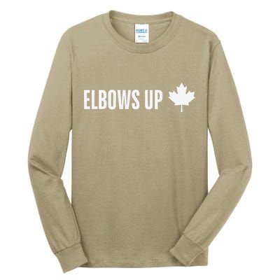 Canadian Elbows Up 2025 Canada Reacts Tall Long Sleeve T-Shirt