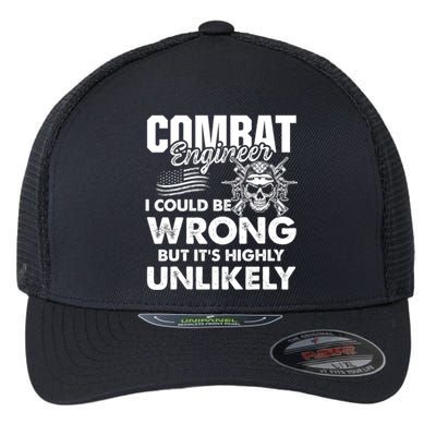 Combat Engineer Usa Military Sapper Flexfit Unipanel Trucker Cap