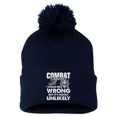 Combat Engineer Usa Military Sapper Pom Pom 12in Knit Beanie