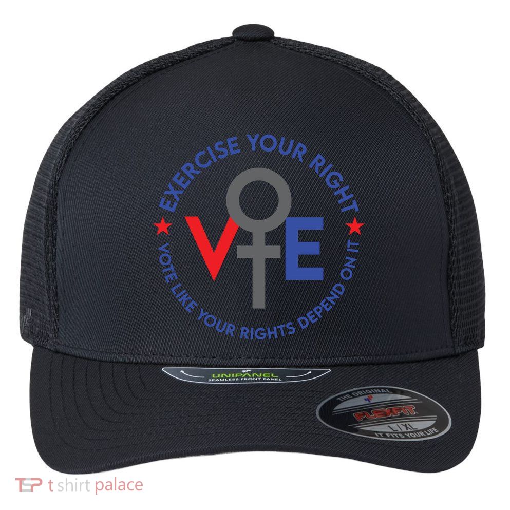 Cool Election Vote Like Your Rights Depend On It Flexfit Unipanel Trucker Cap