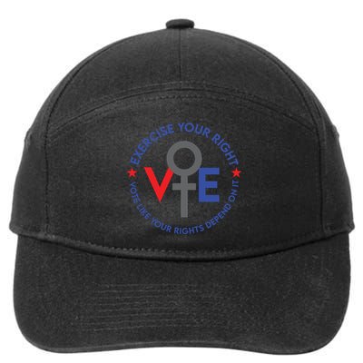 Cool Election Vote Like Your Rights Depend On It 7-Panel Snapback Hat