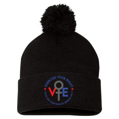 Cool Election Vote Like Your Rights Depend On It Pom Pom 12in Knit Beanie