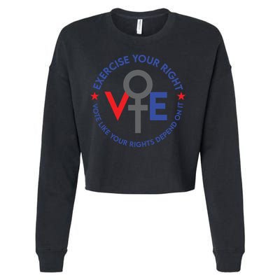 Cool Election Vote Like Your Rights Depend On It Cropped Pullover Crew
