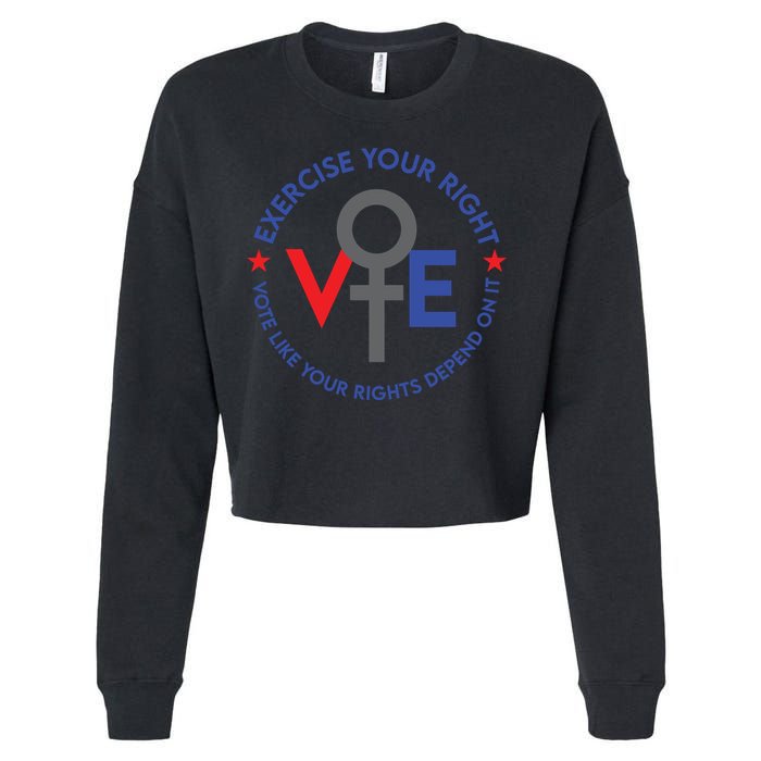 Cool Election Vote Like Your Rights Depend On It Cropped Pullover Crew