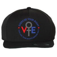 Cool Election Vote Like Your Rights Depend On It Wool Snapback Cap