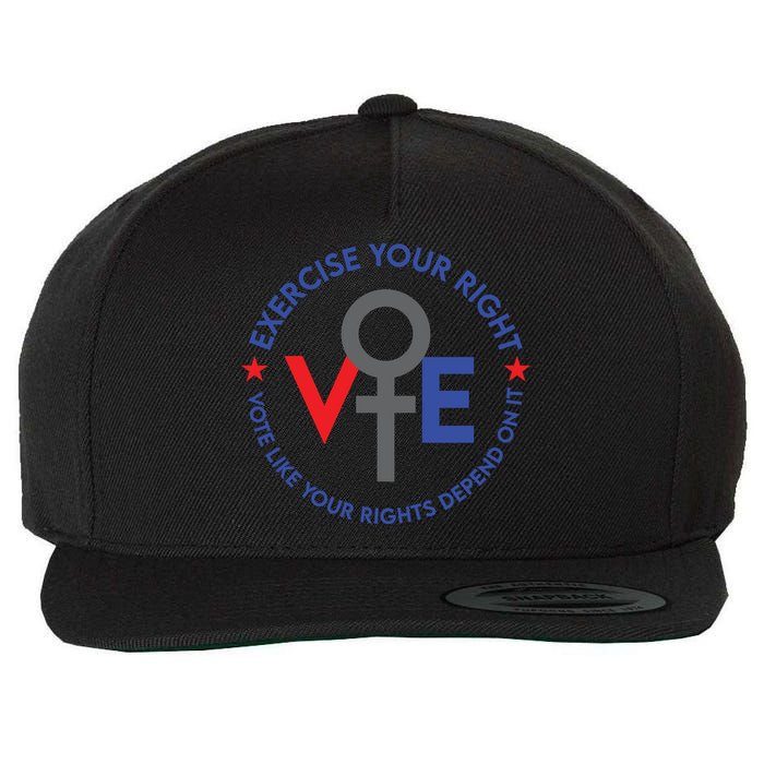 Cool Election Vote Like Your Rights Depend On It Wool Snapback Cap