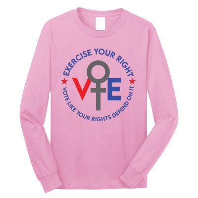 Cool Election Vote Like Your Rights Depend On It Long Sleeve Shirt