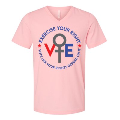 Cool Election Vote Like Your Rights Depend On It V-Neck T-Shirt