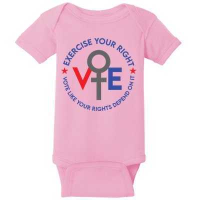 Cool Election Vote Like Your Rights Depend On It Baby Bodysuit