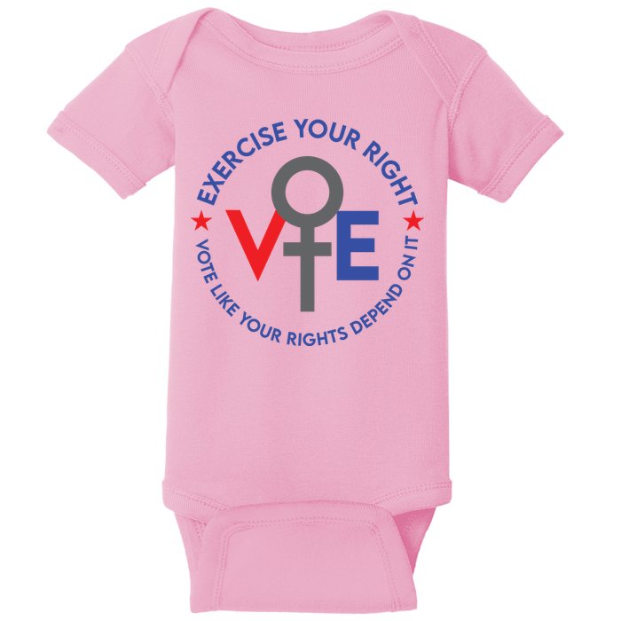 Cool Election Vote Like Your Rights Depend On It Baby Bodysuit