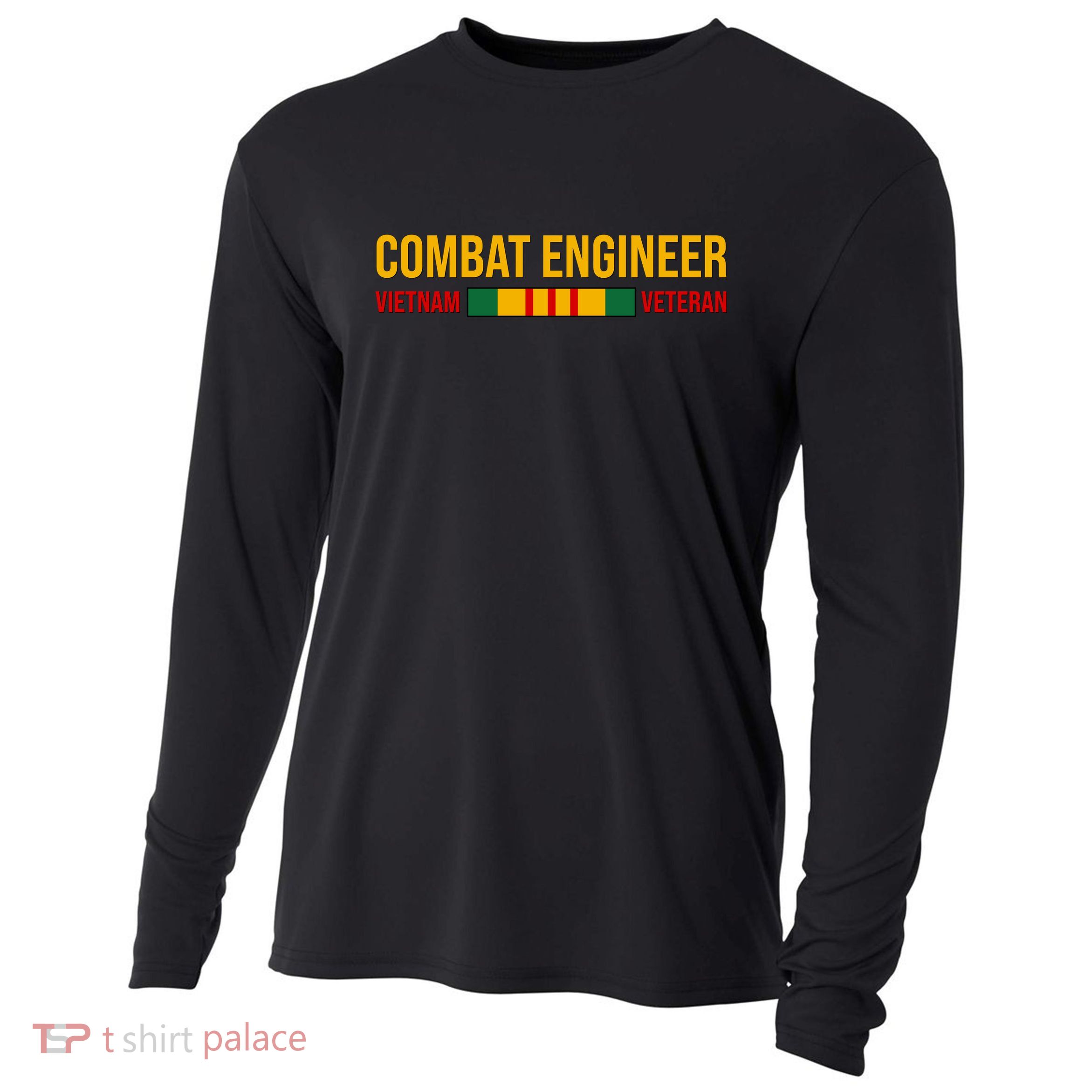 Combat Engineer Vietnam Veteran Cooling Performance Long Sleeve Crew