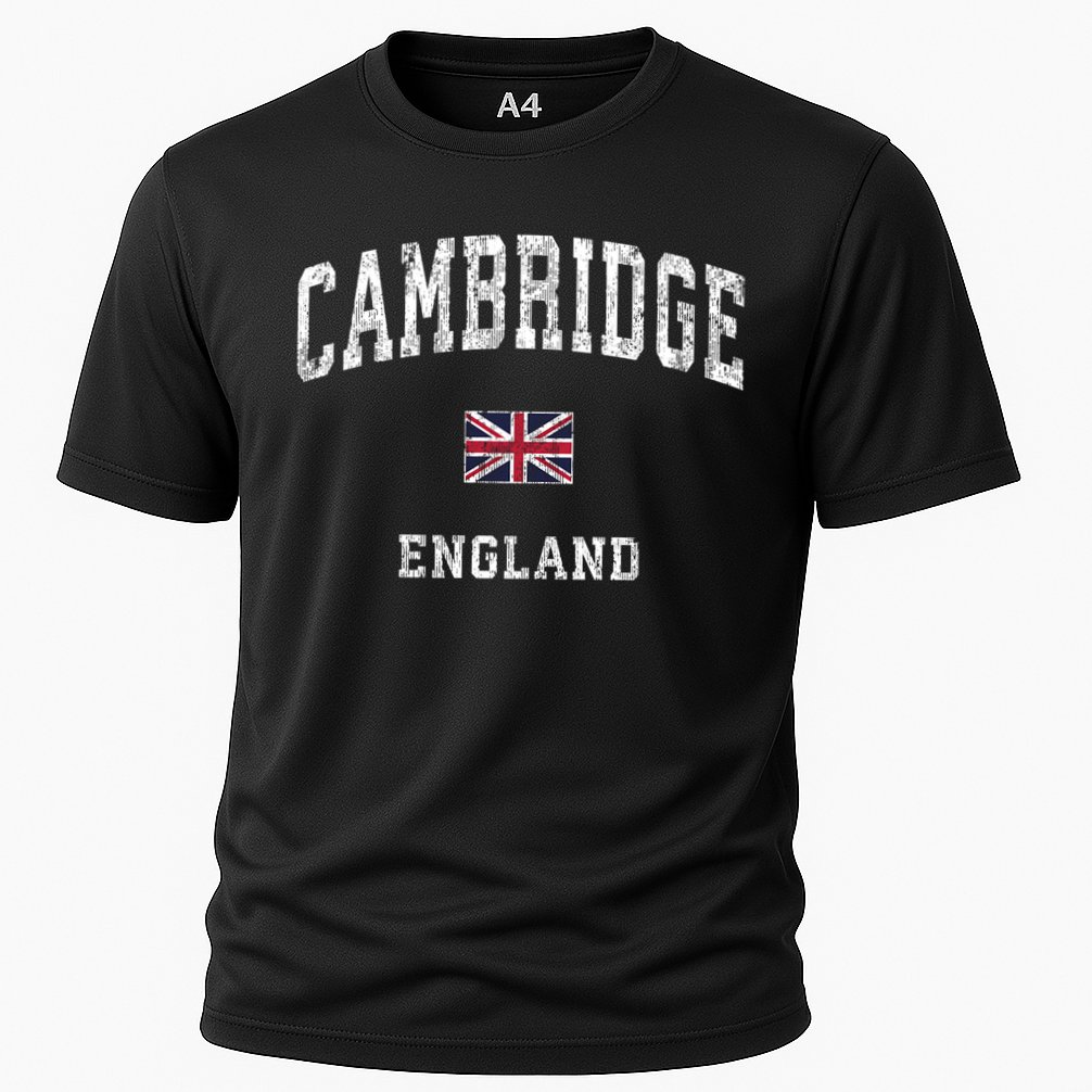 Cambridge England Vintage Athletic Sports Design Cooling Performance Crew T-Shirt