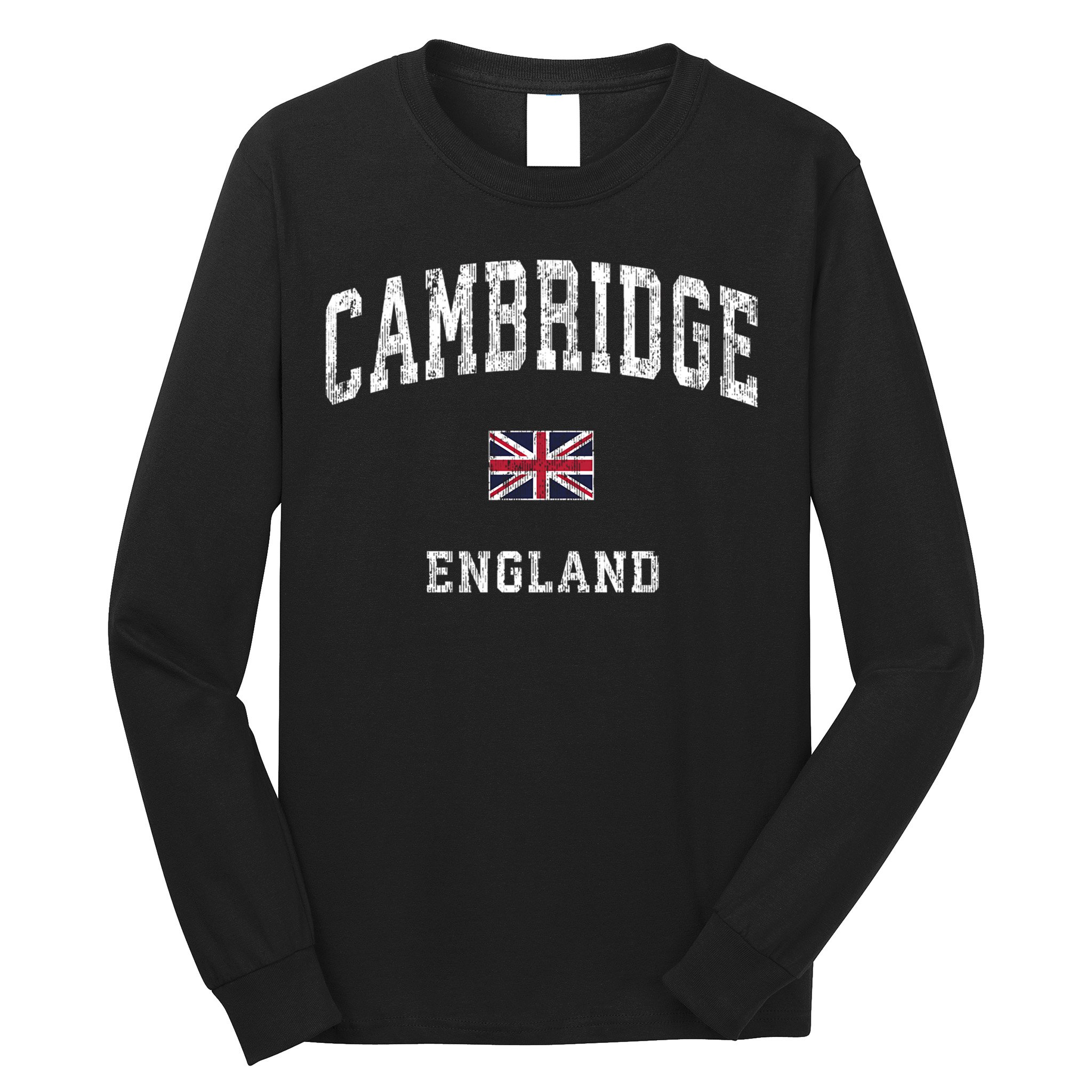 Cambridge England Vintage Athletic Sports Design Long Sleeve Shirt