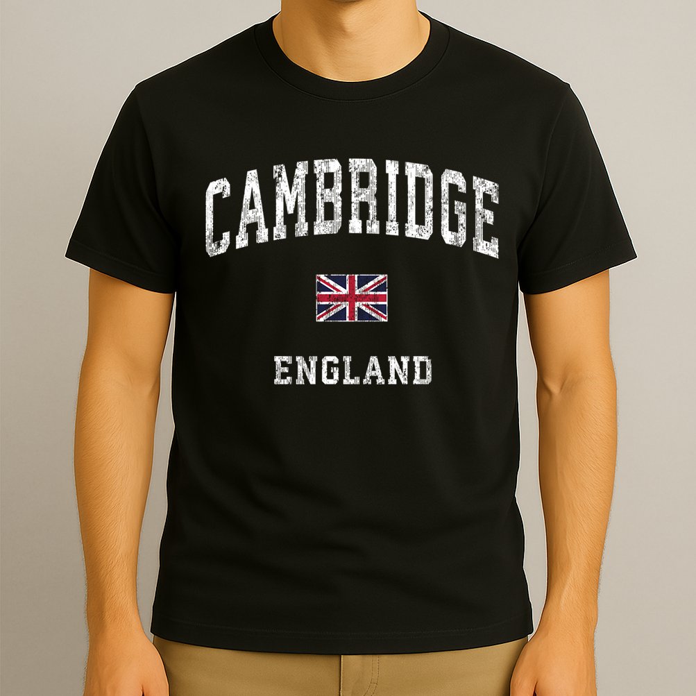 Cambridge England Vintage Athletic Sports Design T-Shirt