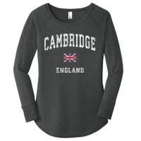 Cambridge England Vintage Athletic Sports Design Women's Perfect Tri Tunic Long Sleeve Shirt