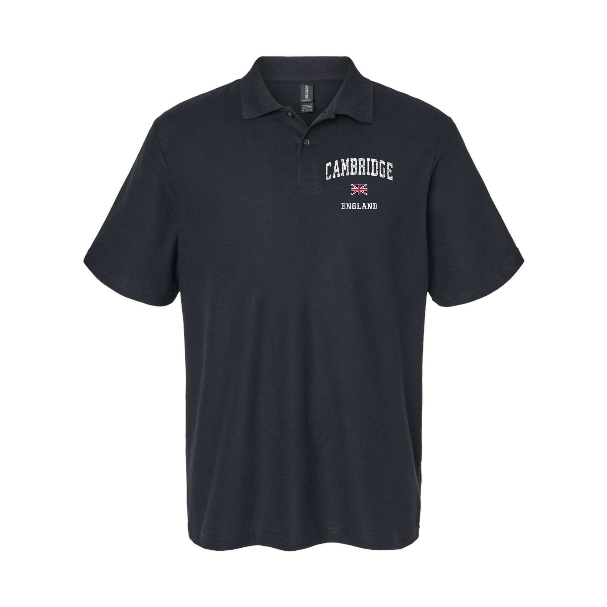 Cambridge England Vintage Athletic Sports Design Polo