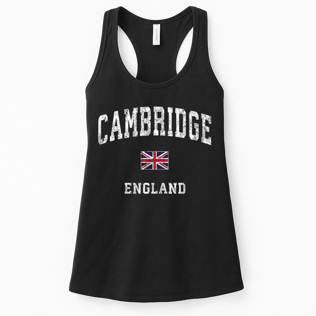 Cambridge England Vintage Athletic Sports Design Womens Tank Top