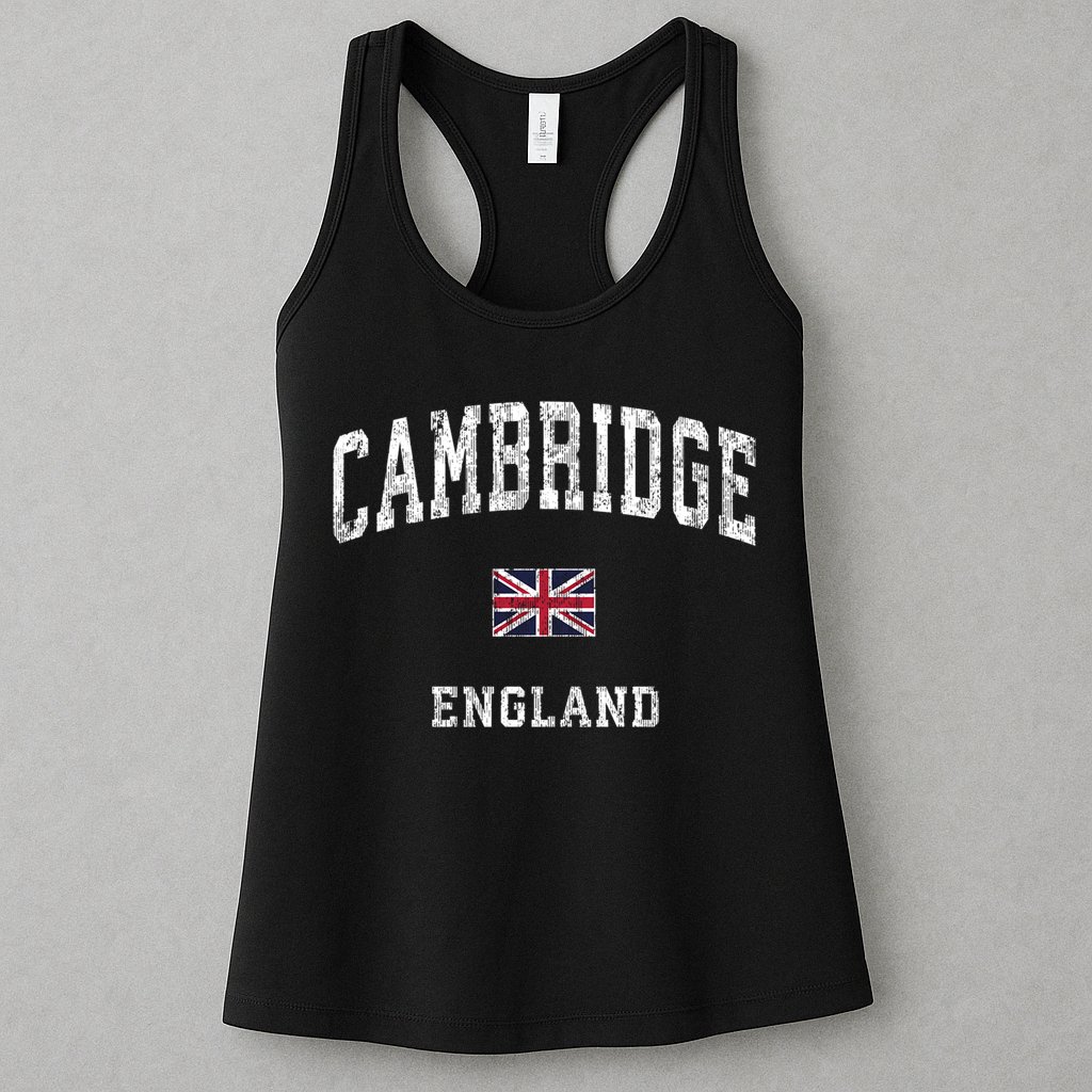 Cambridge England Vintage Athletic Sports Design Womens Tank Top