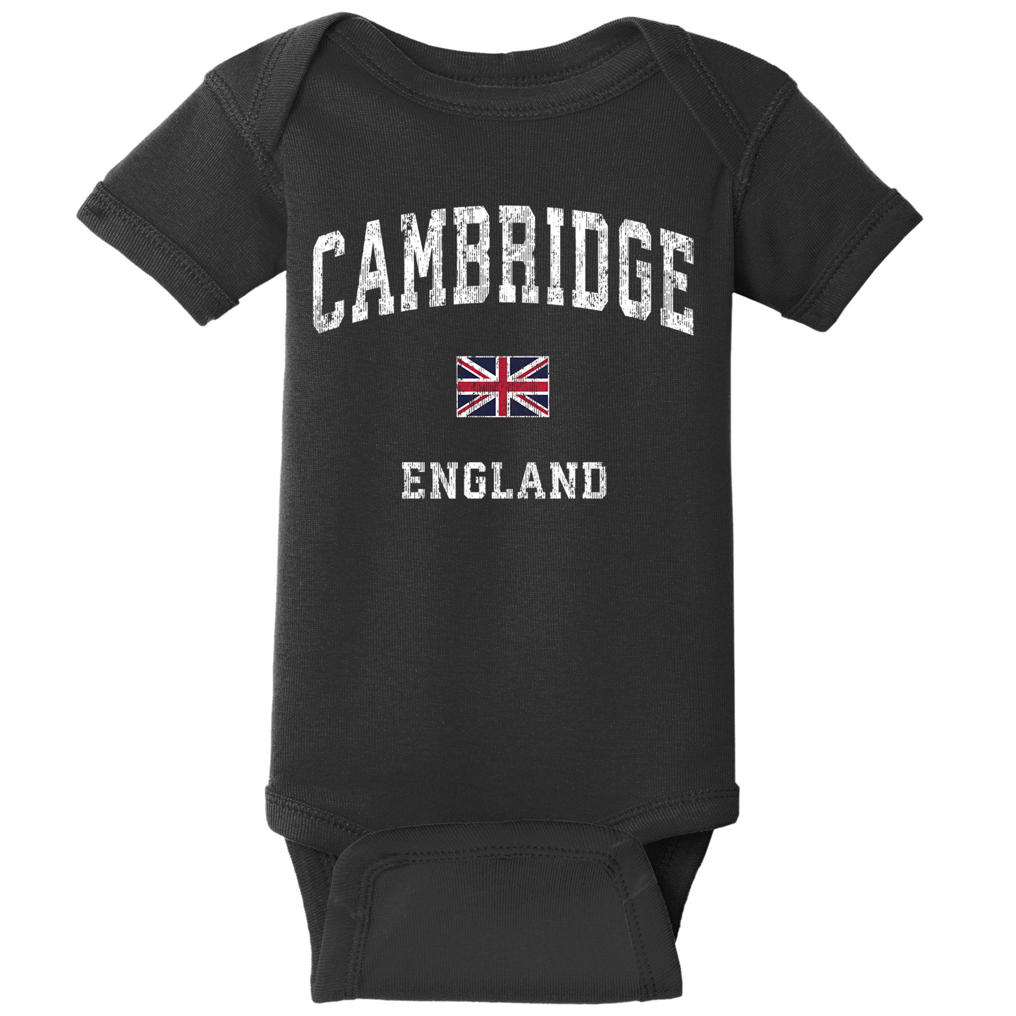 Cambridge England Vintage Athletic Sports Design Baby Bodysuit