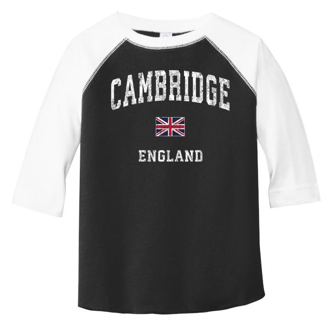 Cambridge England Vintage Athletic Sports Design Toddler Fine Jersey T-Shirt