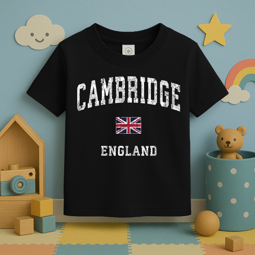 Cambridge England Vintage Athletic Sports Design Toddler T-Shirt