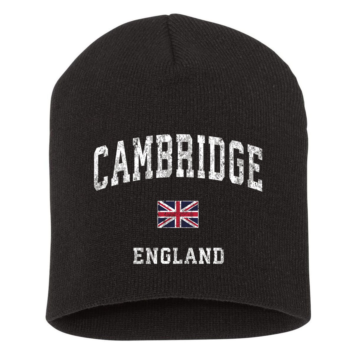 Cambridge England Vintage Athletic Sports Design Short Acrylic Beanie