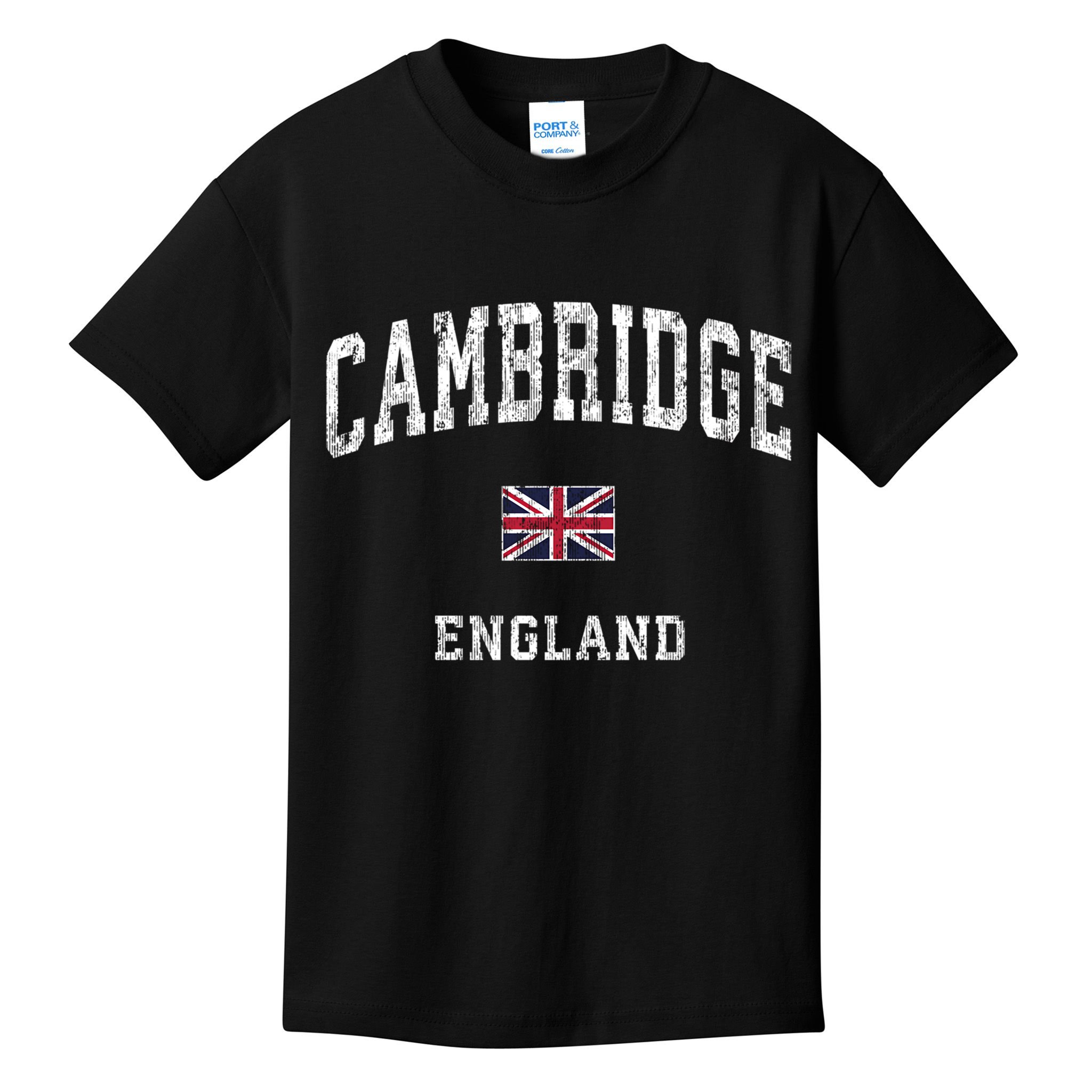 Cambridge England Vintage Athletic Sports Design Kids T-Shirt