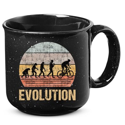 Cycling Evolution Vintage Retro 15oz Campfire Ceramic Mug