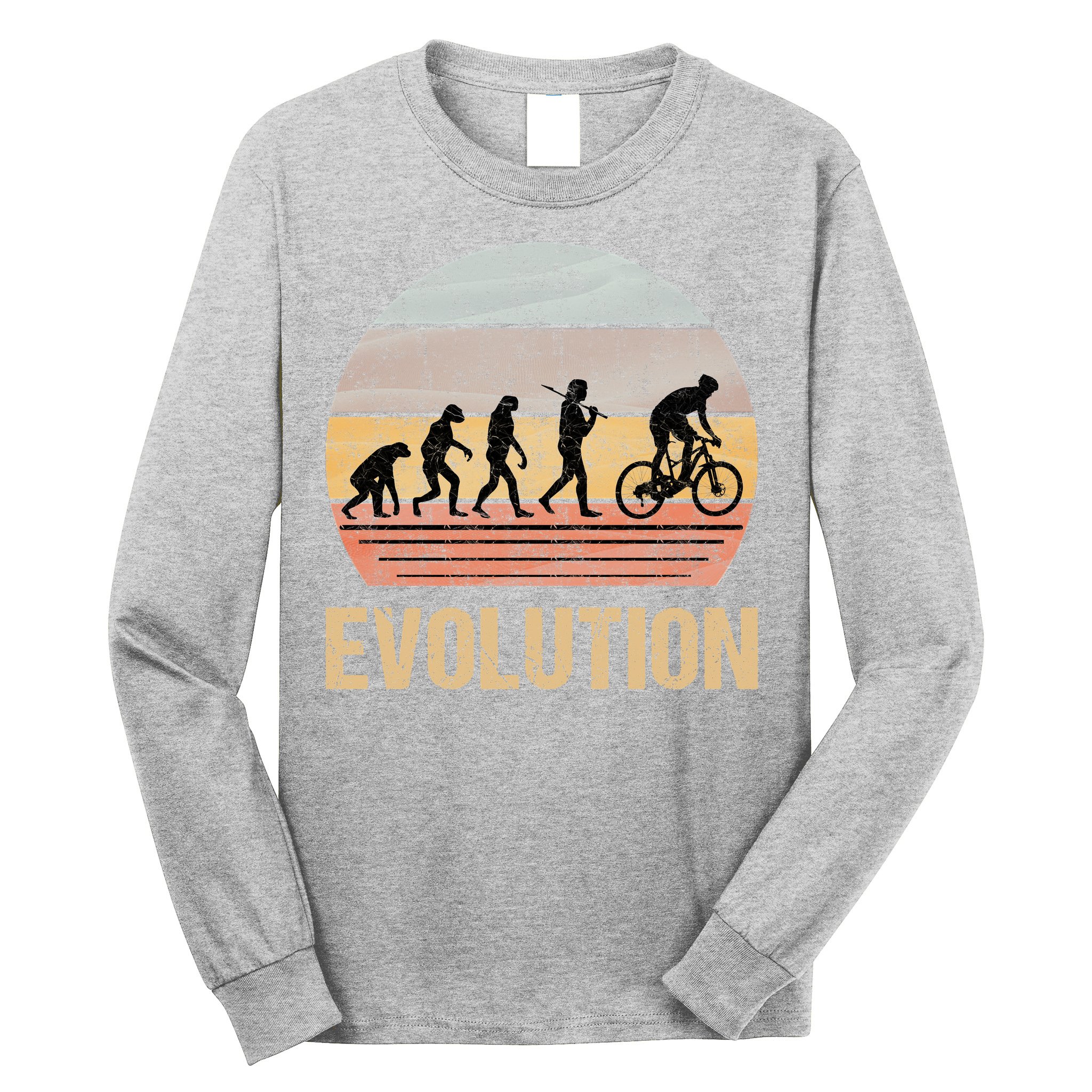 Cycling Evolution Vintage Retro Long Sleeve Shirt